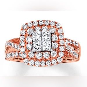 Diamond Ring 1-1/8 ct tw Diamonds 14K Two-Tone Gold